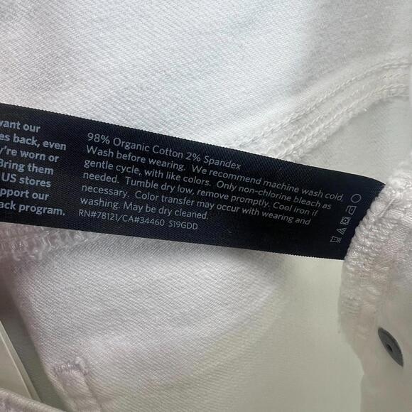 Eileen Fisher Women White Organic Cotton Stretch Bootcut Crop Jeans 12 NWT - Picture 10 of 10